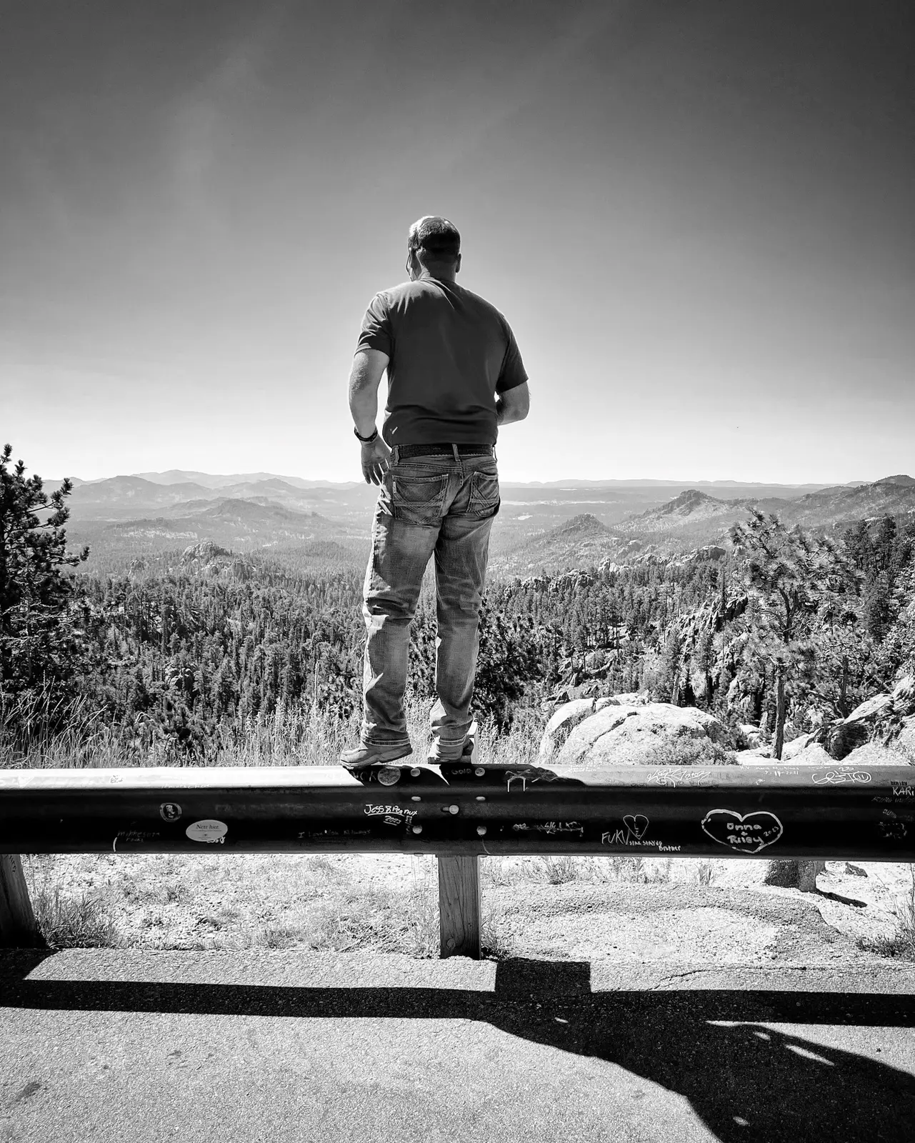 Jon Dorau looking out over the Pine County landscape