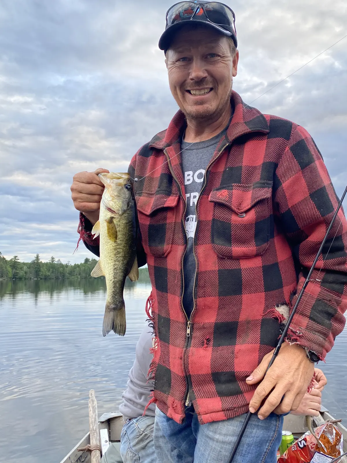Jon Dorau fishing on a Pine County lake